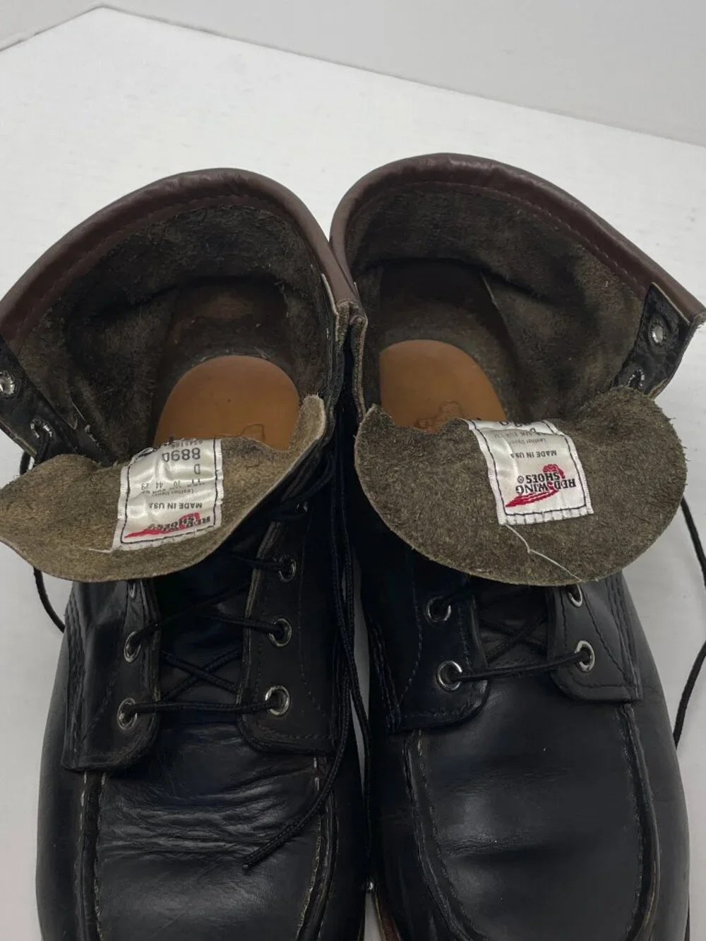 Red Wing Boots Men’s Size 11 D Leather 8890 Black Lace Up Work See Pics